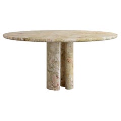 Roman Dining Table III in Verde Breccia Marble by Paloma Editions