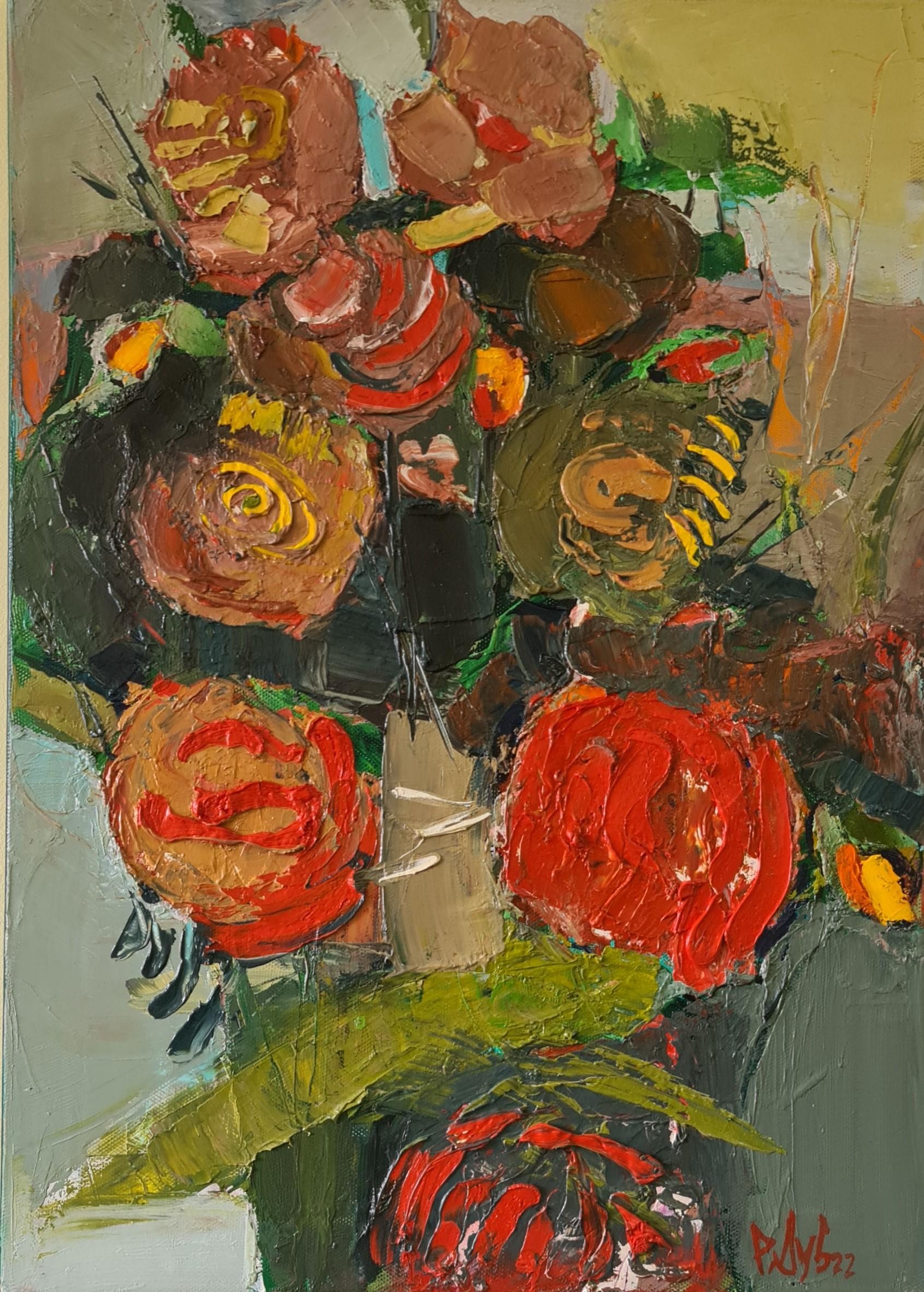 Bouquet - Painting by  Roman Dub