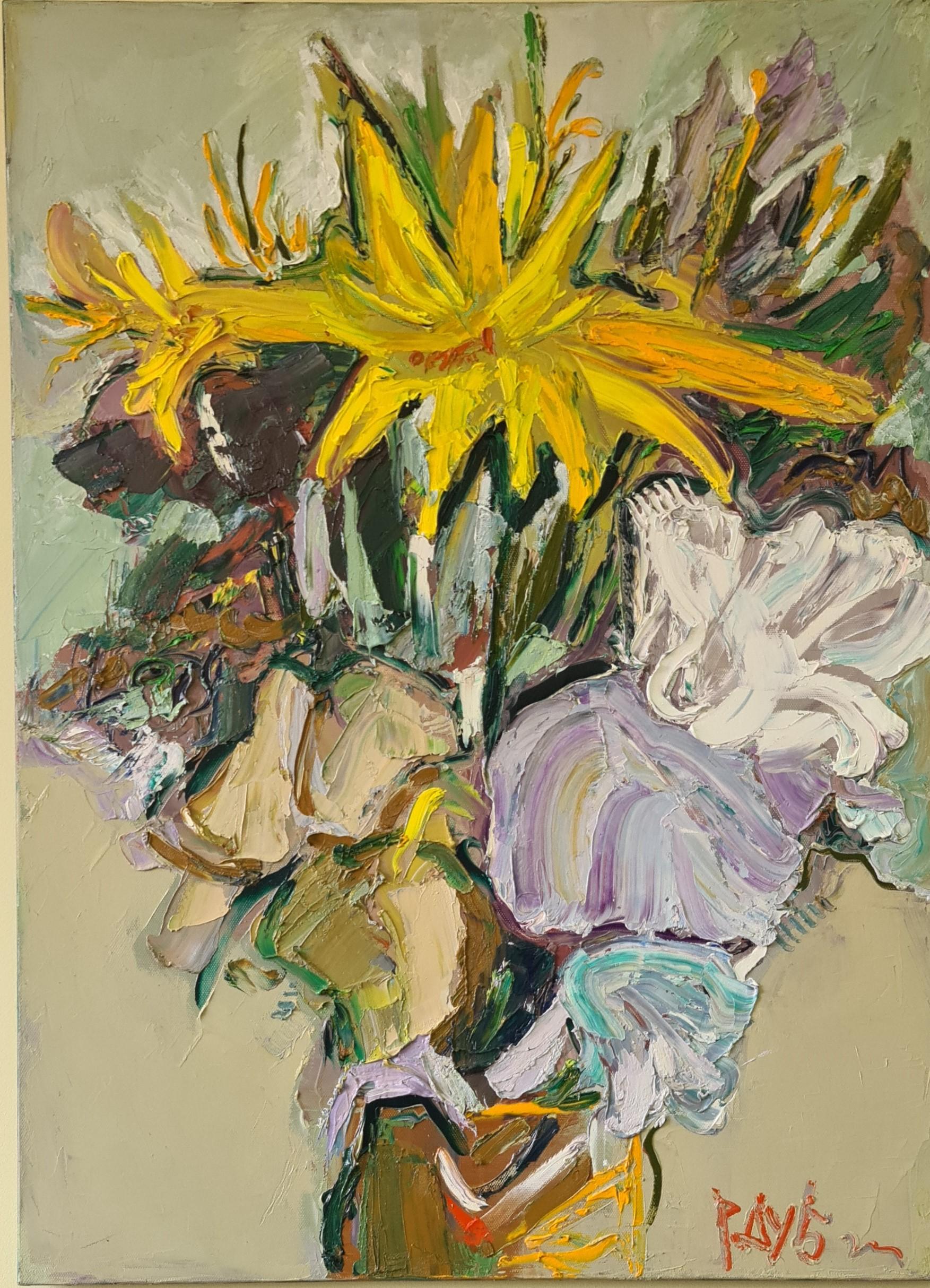 Blumen – Painting von  Roman Dub