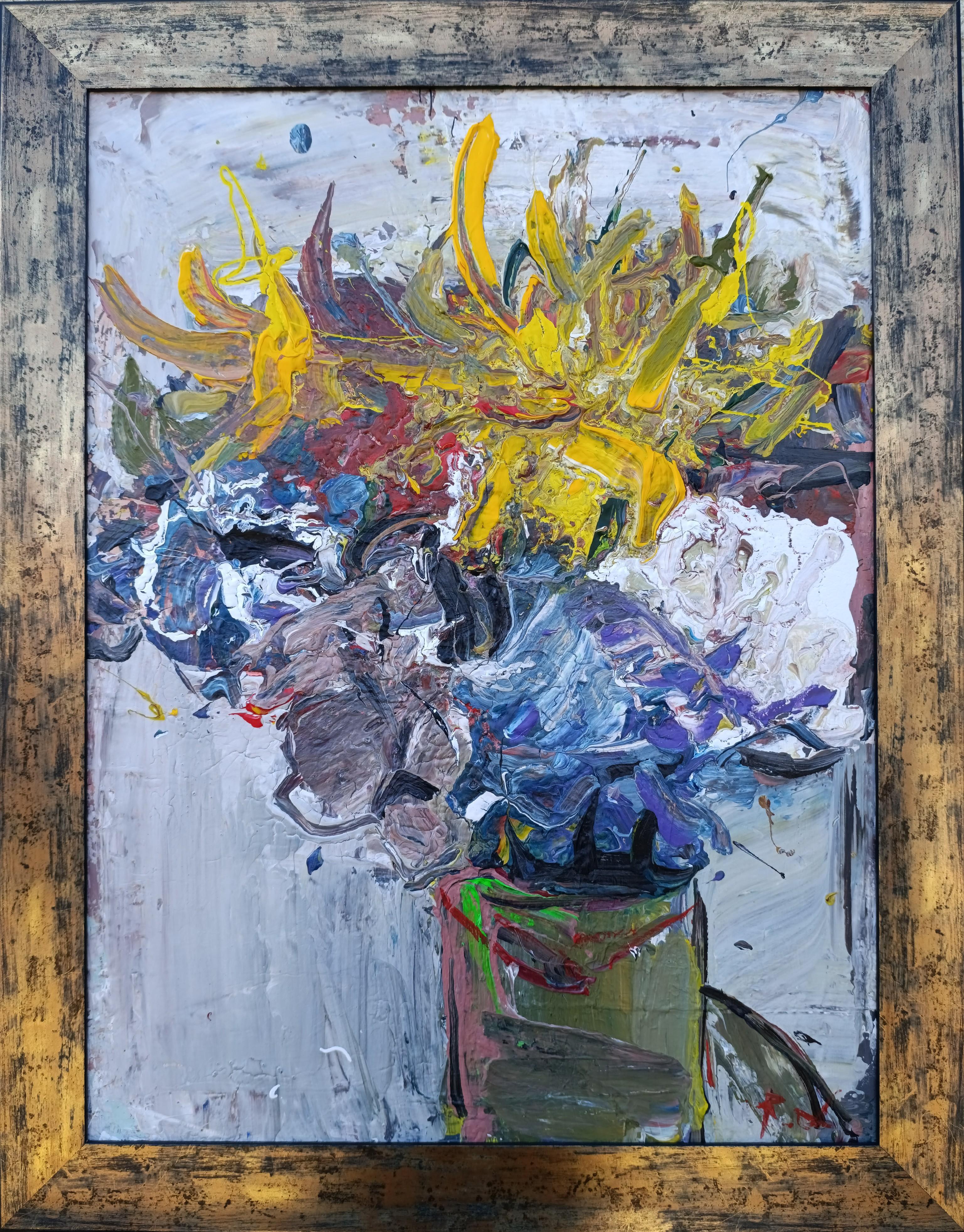Roman Dub Still-Life Painting – "Blumenstrauß"