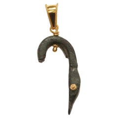 Roman Duckhead Fragment Pendant w 21K