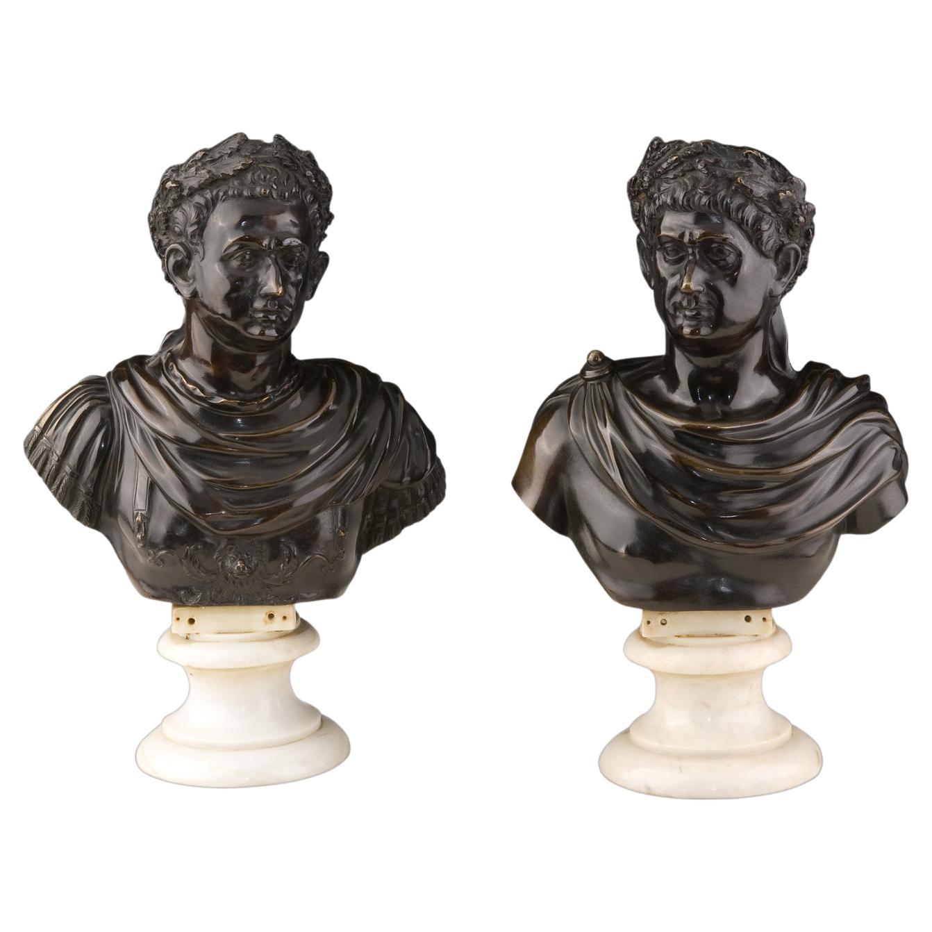 Roman Emperors Busts, Italy, circa 1800 For Sale