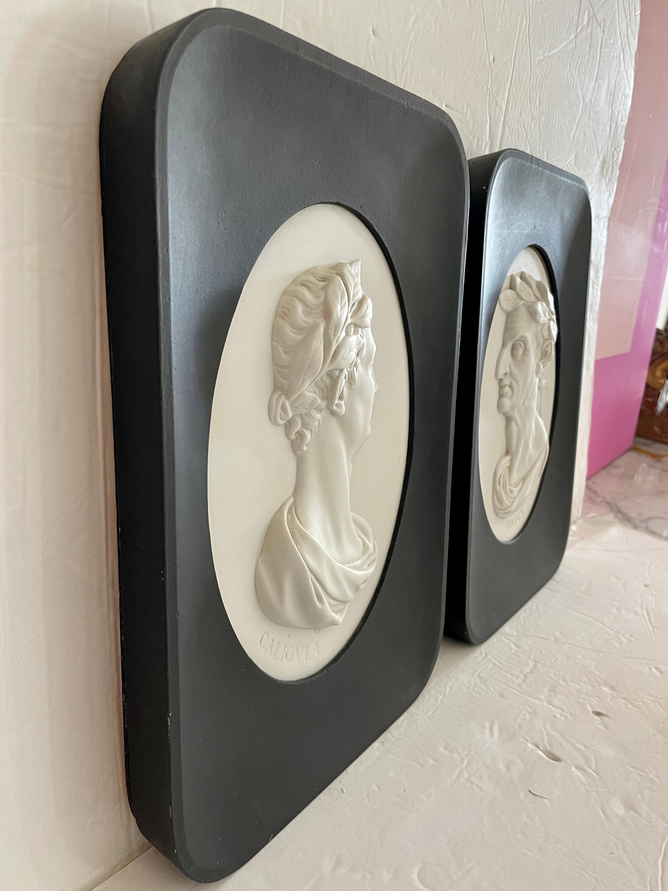 Other Roman Emperors Profiles Plaques, a Pair