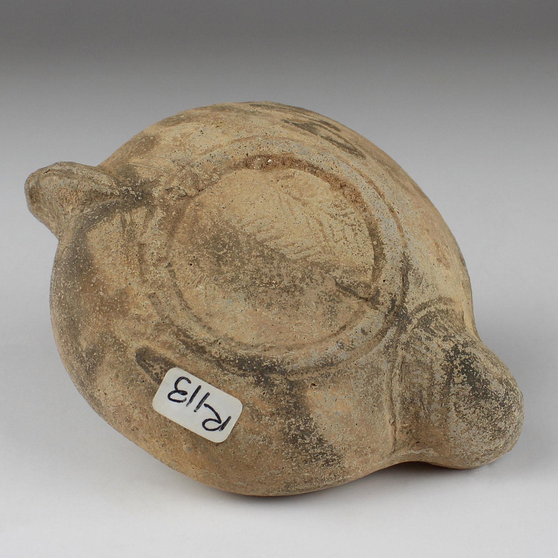 Roman factory oil lamp with chimera, Type Bussière D X 4 In Good Condition In EL CAMPELLO, ES