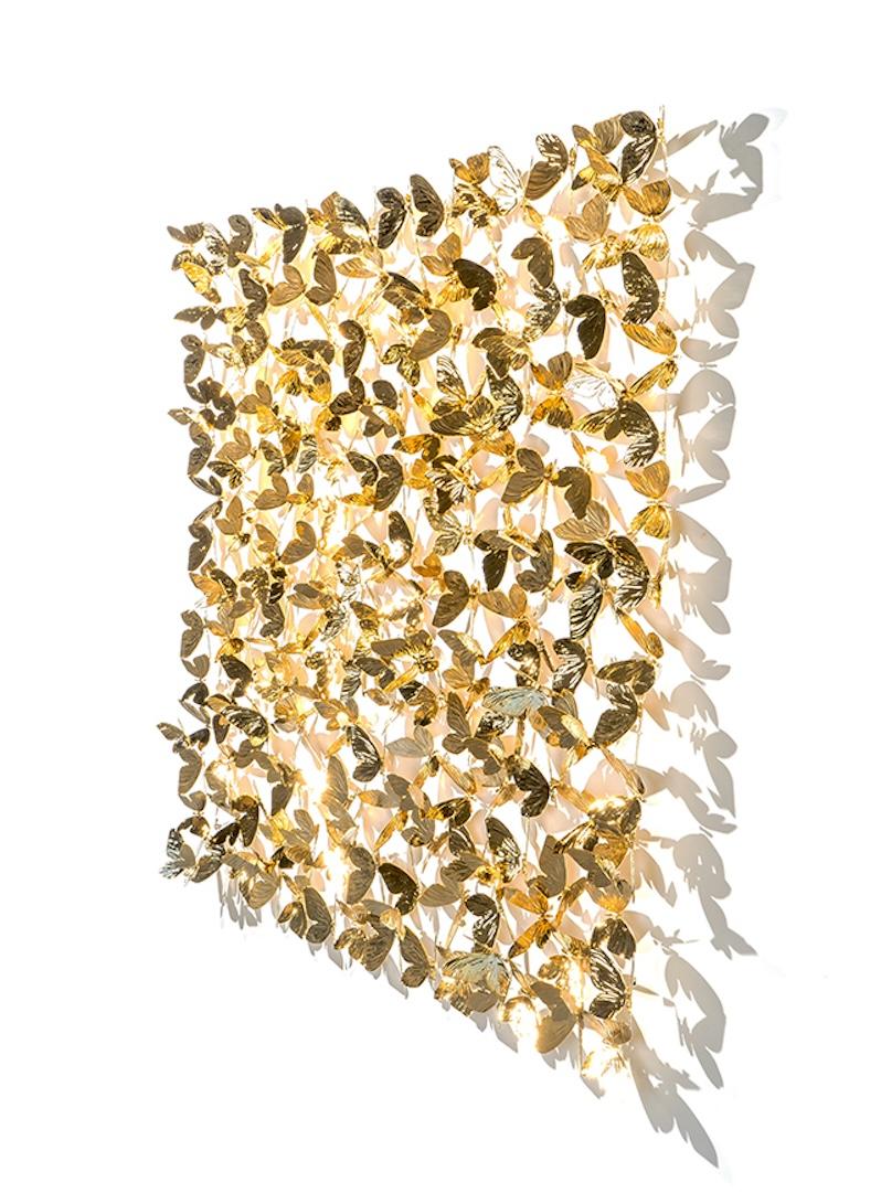 Square, Gold - Contemporary Sculpture by Roman Feral