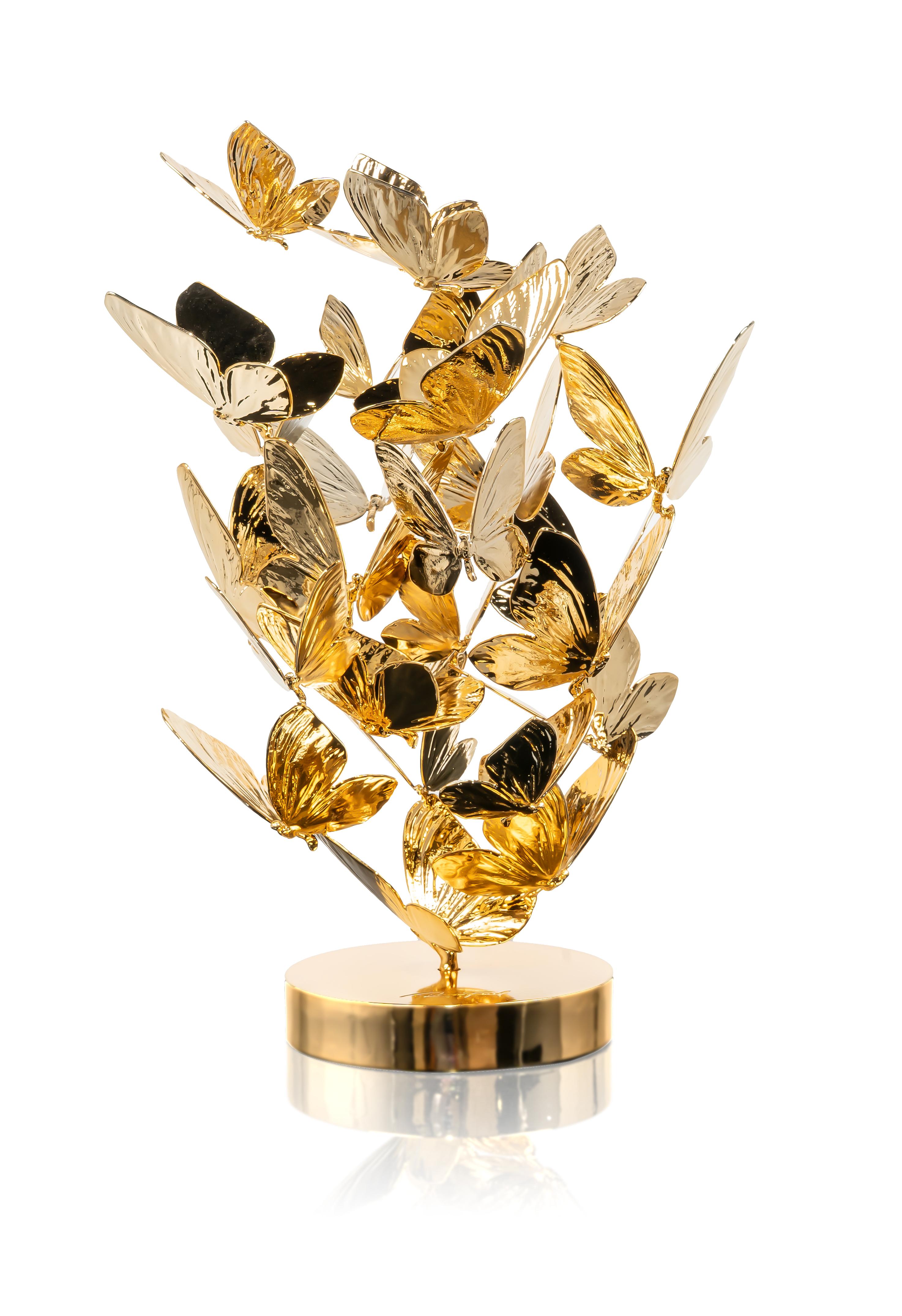 Tourbillon 62 - Beige Figurative Sculpture par Roman Feral