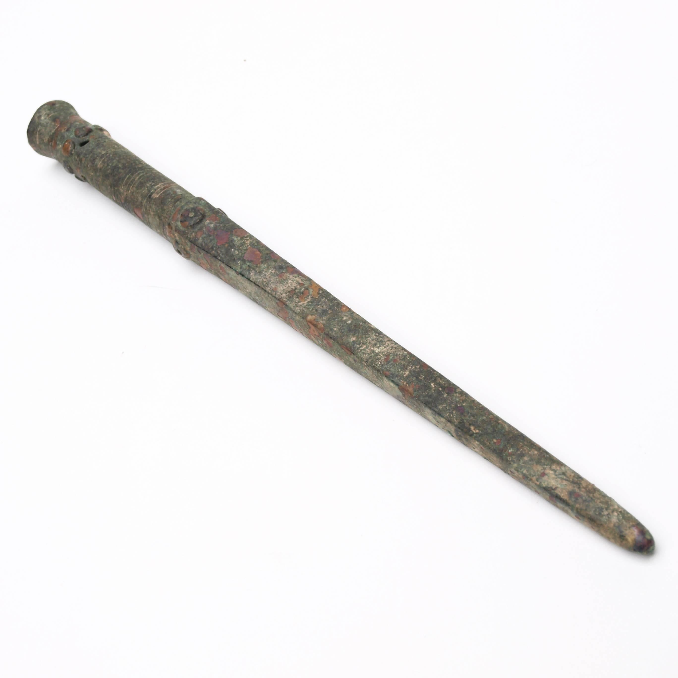 Ancient Roman Bronze Sauroter or Spear Butt Spike In Fair Condition In London, GB