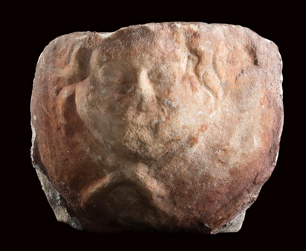 Classical Roman Roman fragment of cuirass (Lorica musculata) with Gorgon