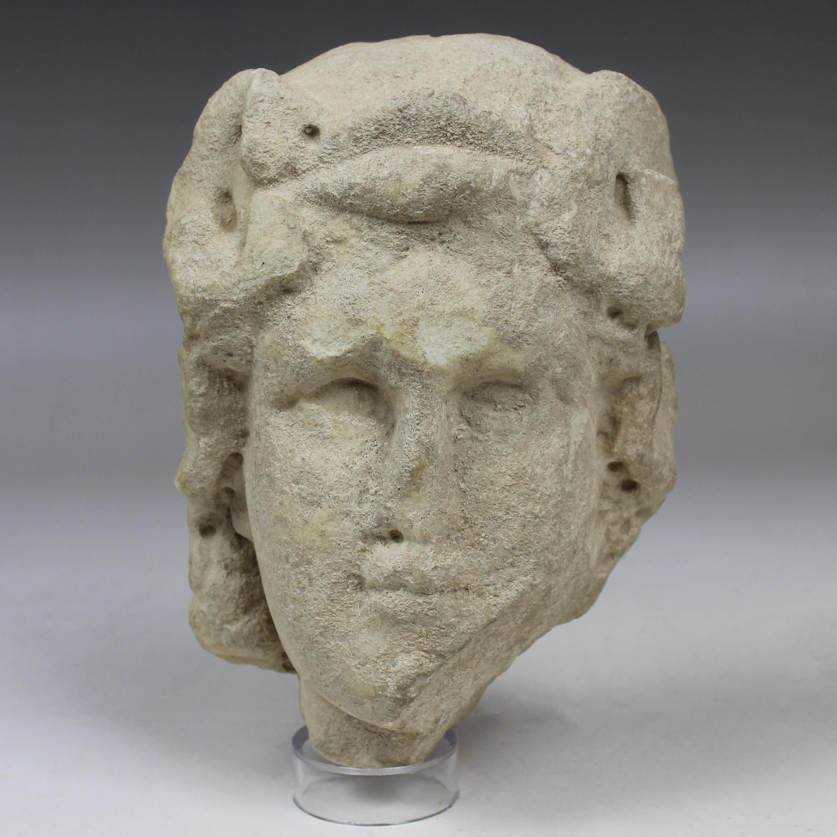 Classical Roman Roman fragmentary herm of youthful Bacchus / Dionysos