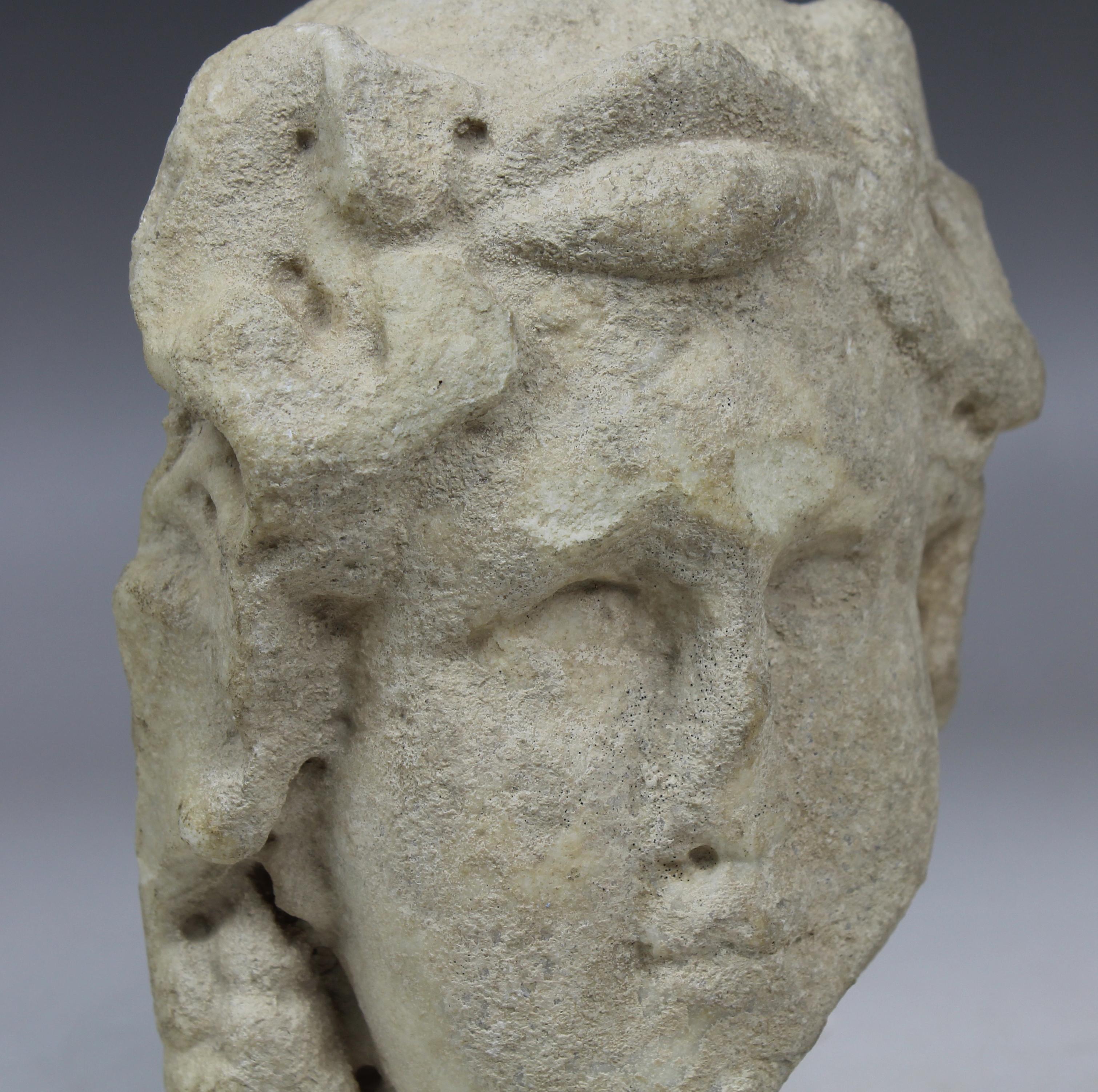 Roman fragmentary herm of youthful Bacchus / Dionysos In Good Condition In EL CAMPELLO, ES