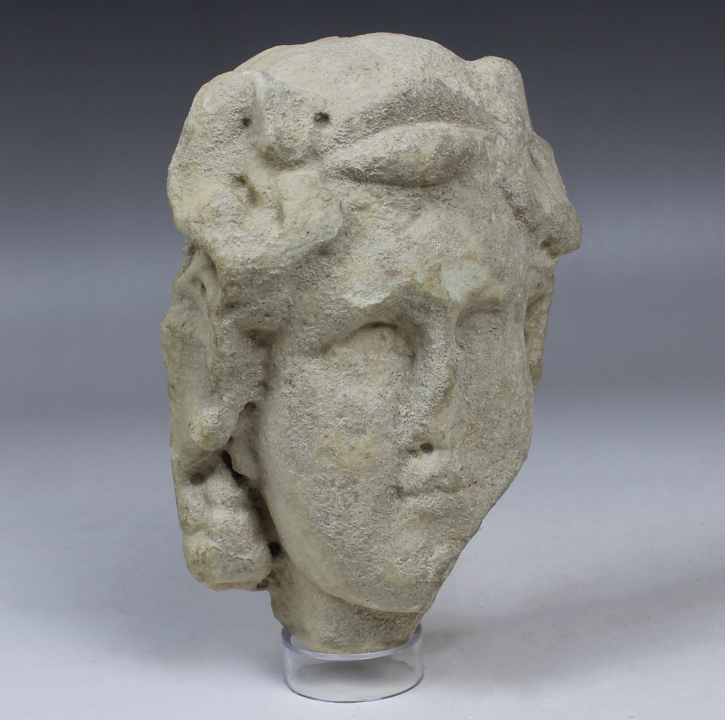 18th Century and Earlier Roman fragmentary herm of youthful Bacchus / Dionysos
