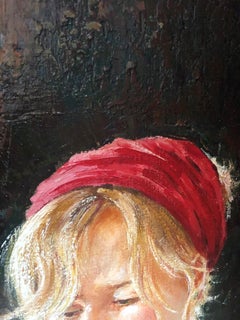 "Red Skirt (Falda Roja)" by Roman Frances 31" x 21" Oil on Canvas