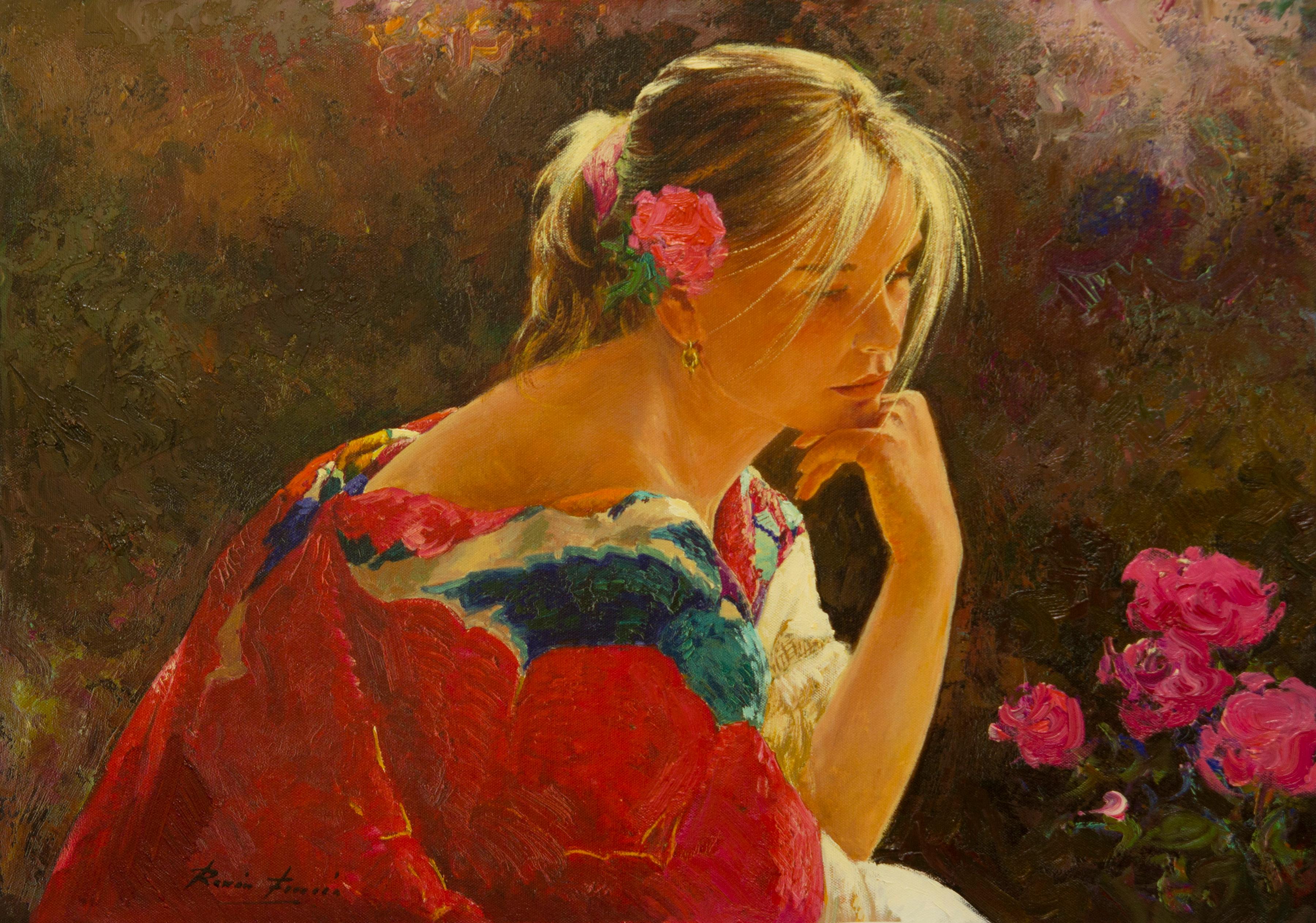 Roman Frances Portrait Painting - Thoughtful