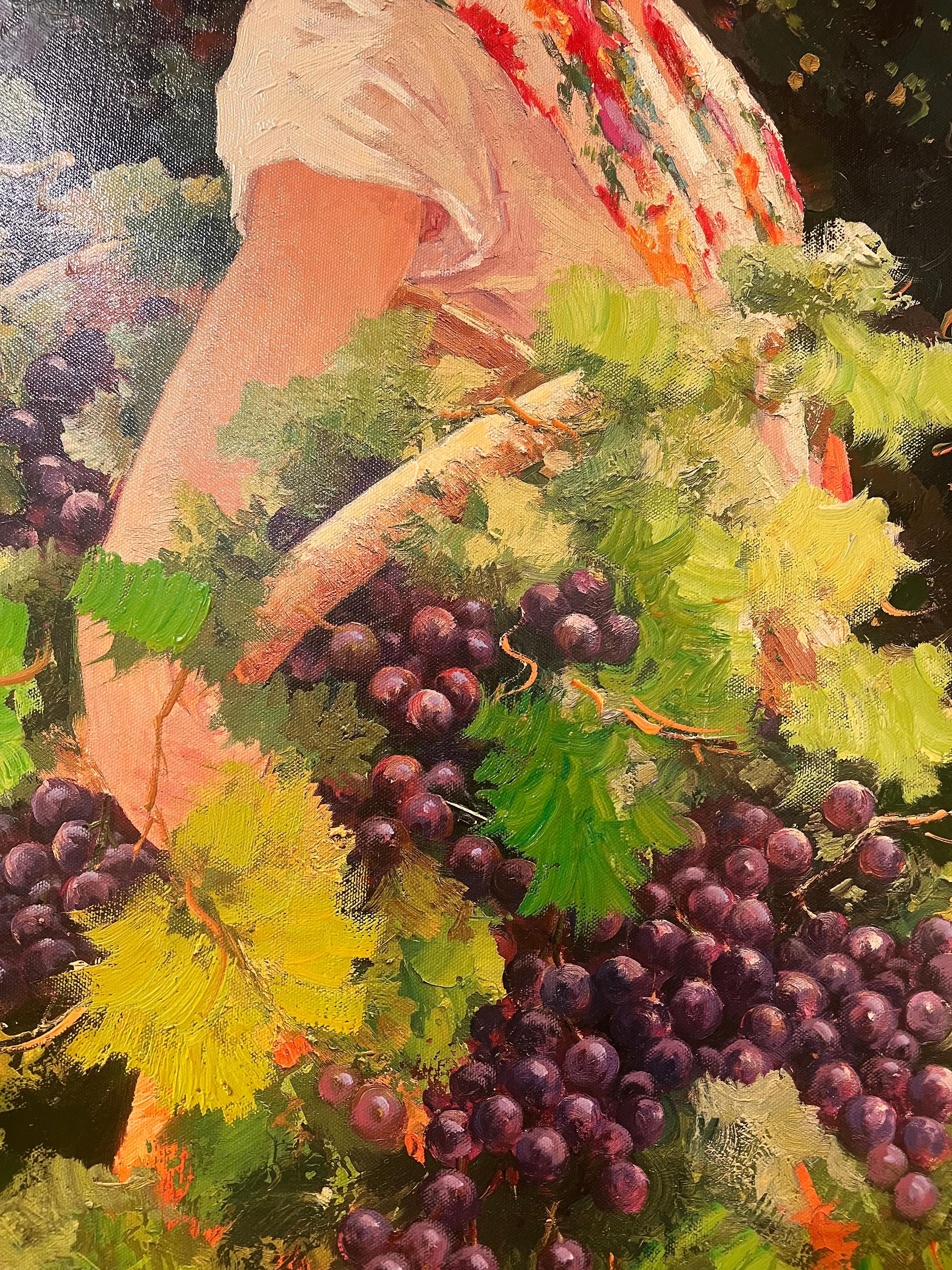 Vendimiadora (Vendemmiatrice) - Painting di Roman Frances