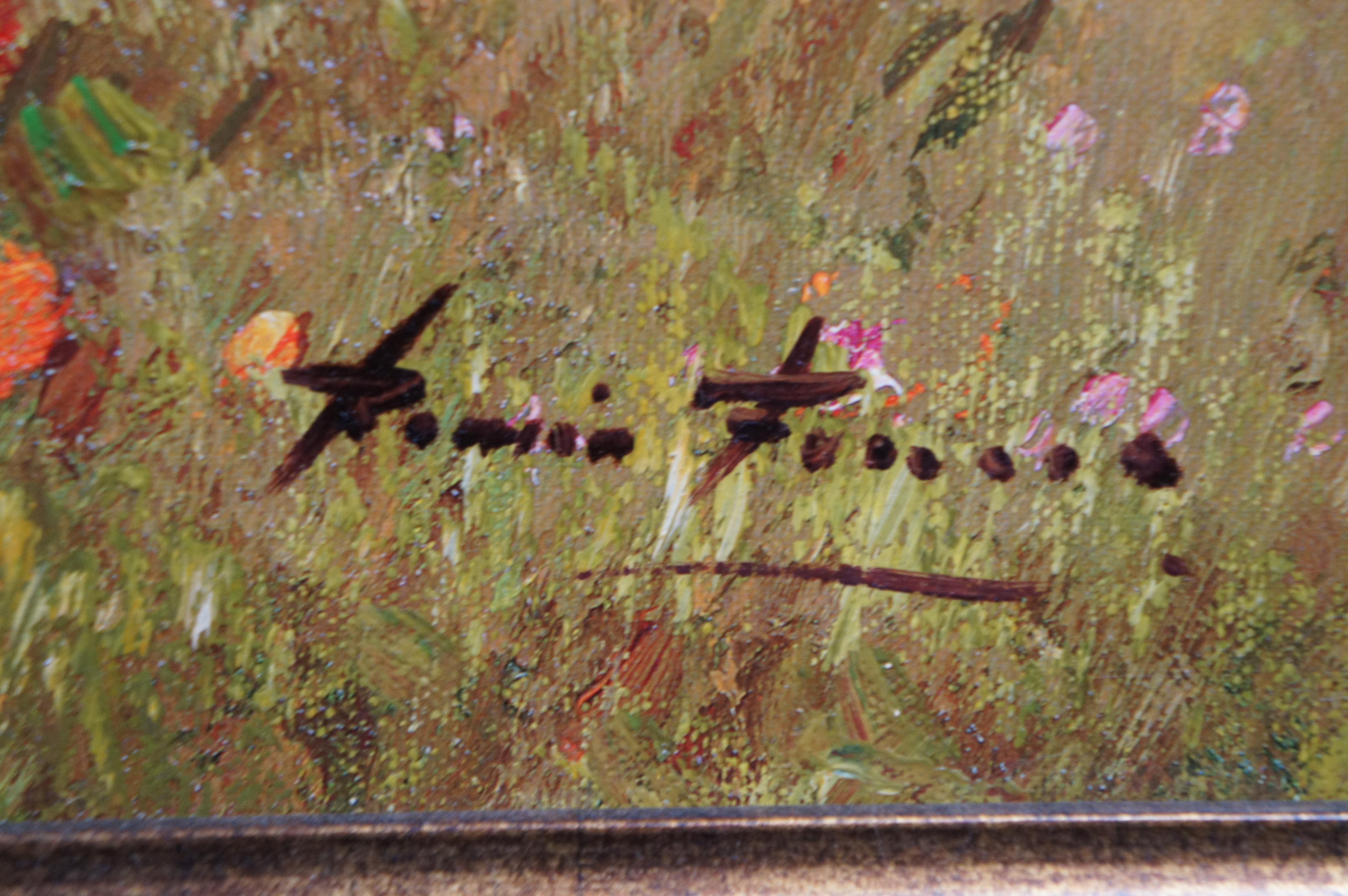 Roman Frances Amapolas Paisaje floral Óleo Giclée sobre lienzo 60