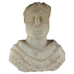 Buste funéraire romain d'un homme