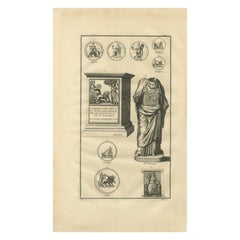 Roman Funerary Monument and Relief Sculpture – Montfaucon Engraving, 1721