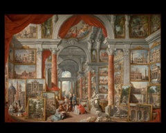 Roman Gallery, After Grand Tour Oil Painting by Giovanni Panini