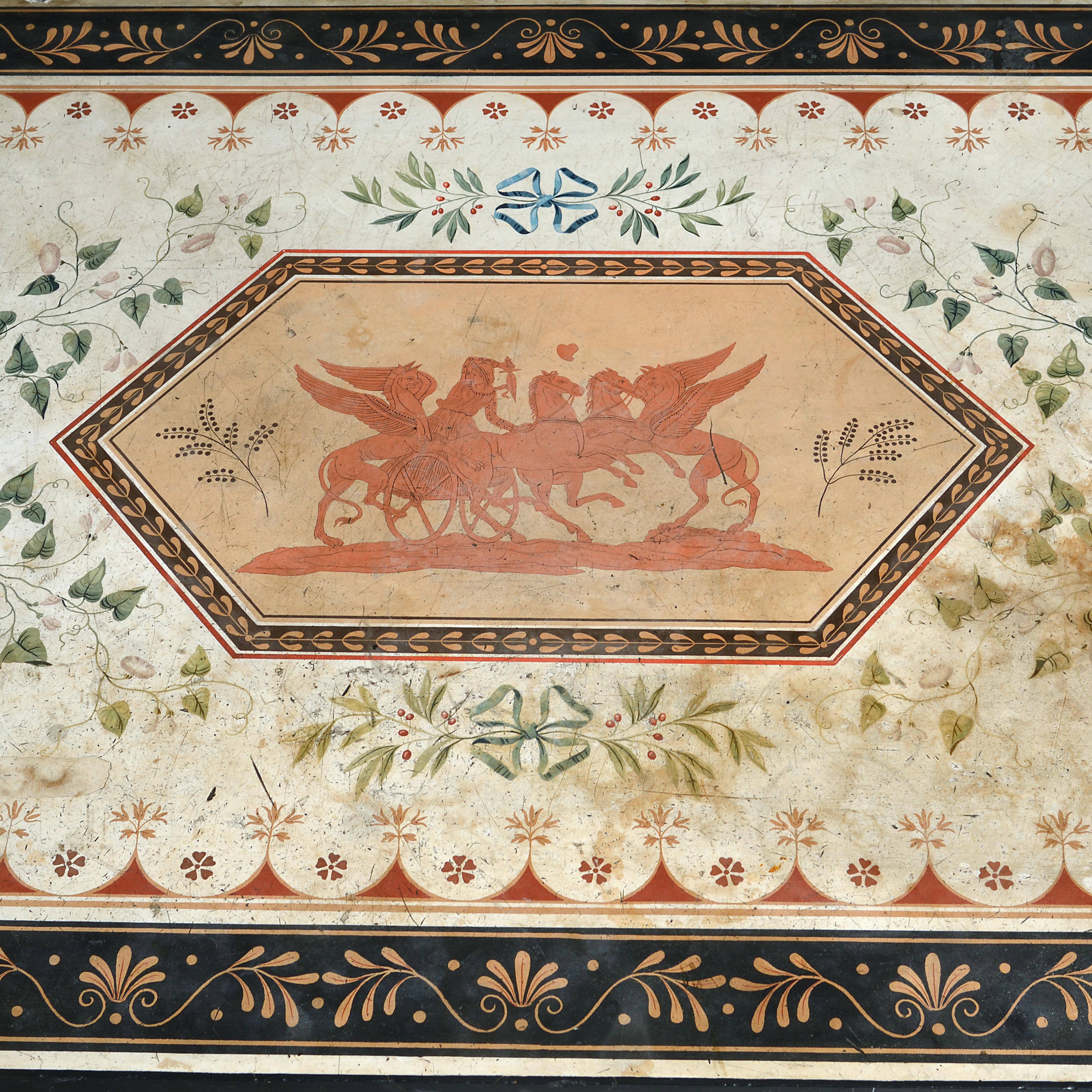 Table d'appoint en bois doré romain avec son plateau d'origine en scagliola en vente 5