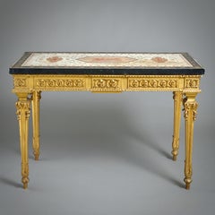 Roman Gilt-wood Side Table with its Original Scagliola Top