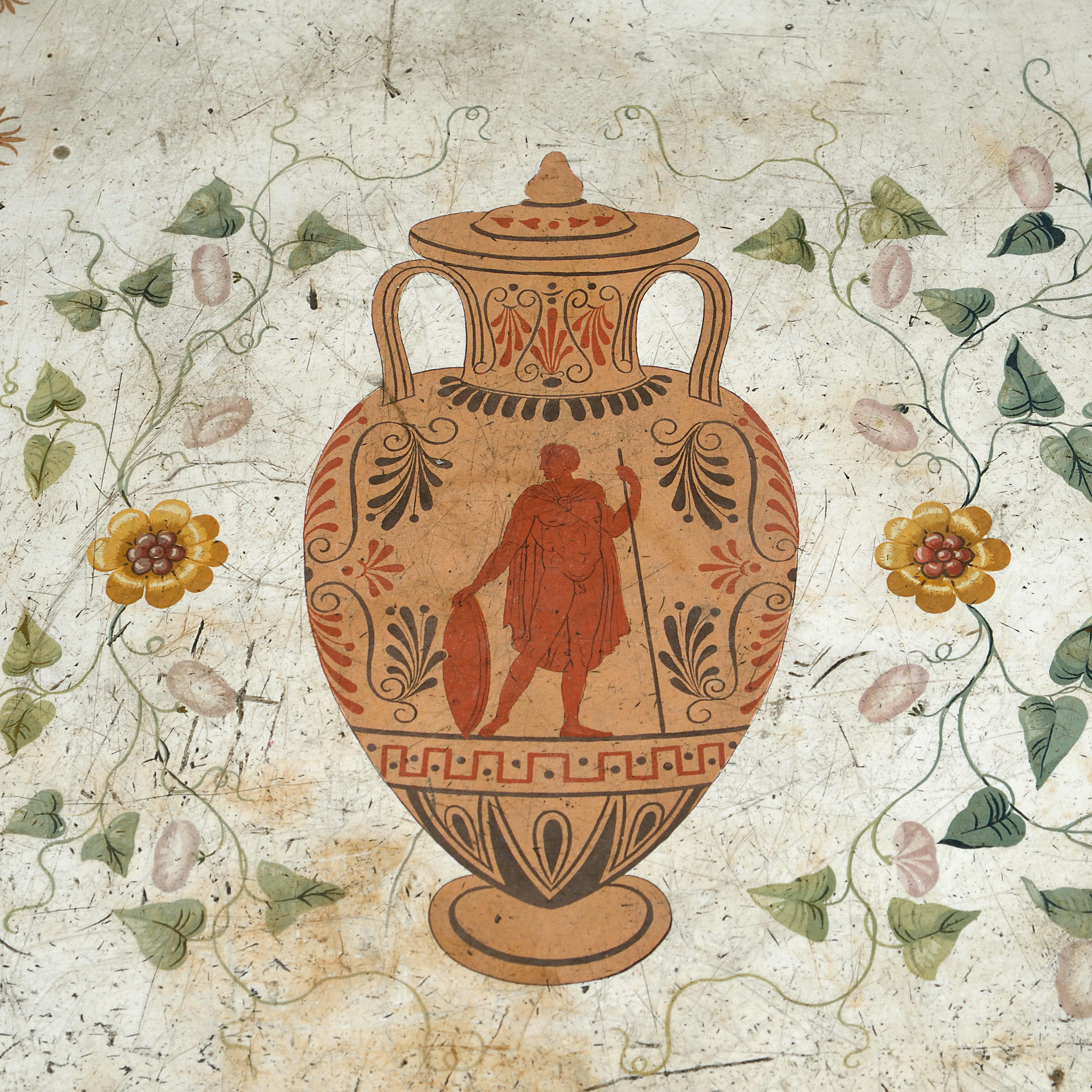 Table d'appoint en bois doré romain avec son plateau d'origine en scagliola en vente 4