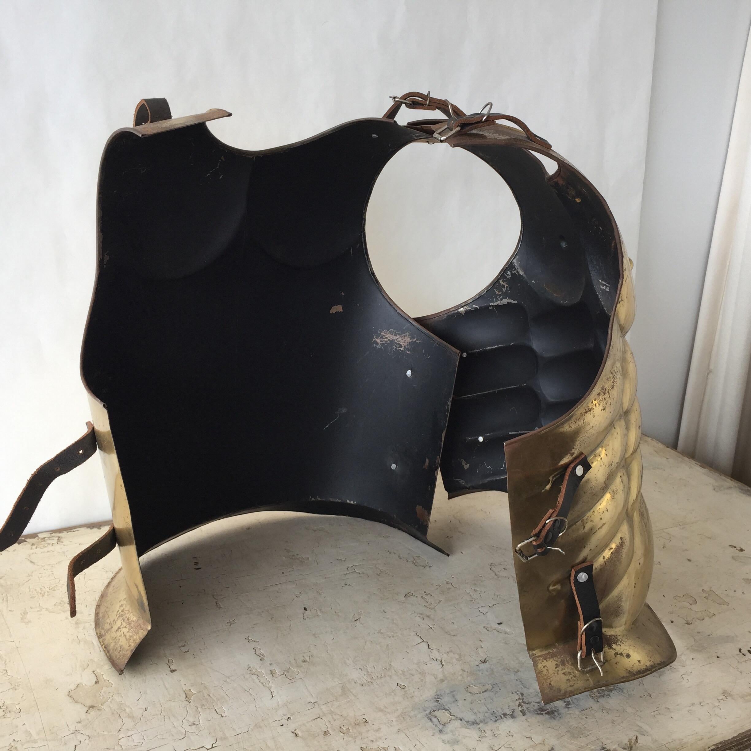 Classical Roman Roman Gladiator Armour in Brass For Sale
