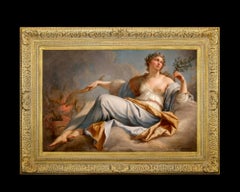 Roman Goddess Pomona, after Neoclassical Oil Painting by Jacques Dumont