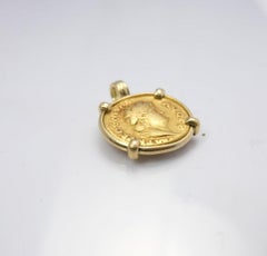 Roman Gold Aureus - Nero, and Salus (Godess of Health) - struck in 66 or 67 AD i