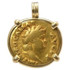 Römischer Gold Aureus - Nero und Salus (Göttin der Gesundheit) - auf 66 oder 67 n. Chr. eingeschlagen