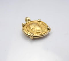 Roman Gold Coin Necklace - Nero and Salus (Goddess of Health) - Unique