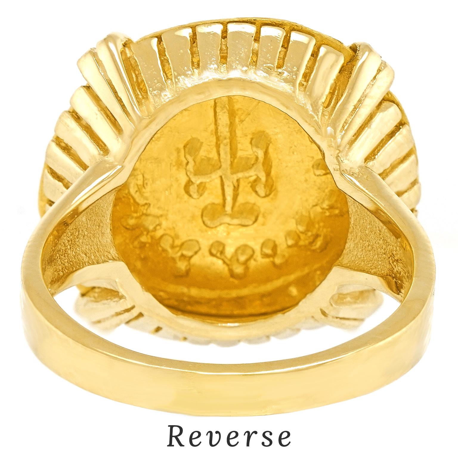 Roman Gold Coin Ring For Sale 6