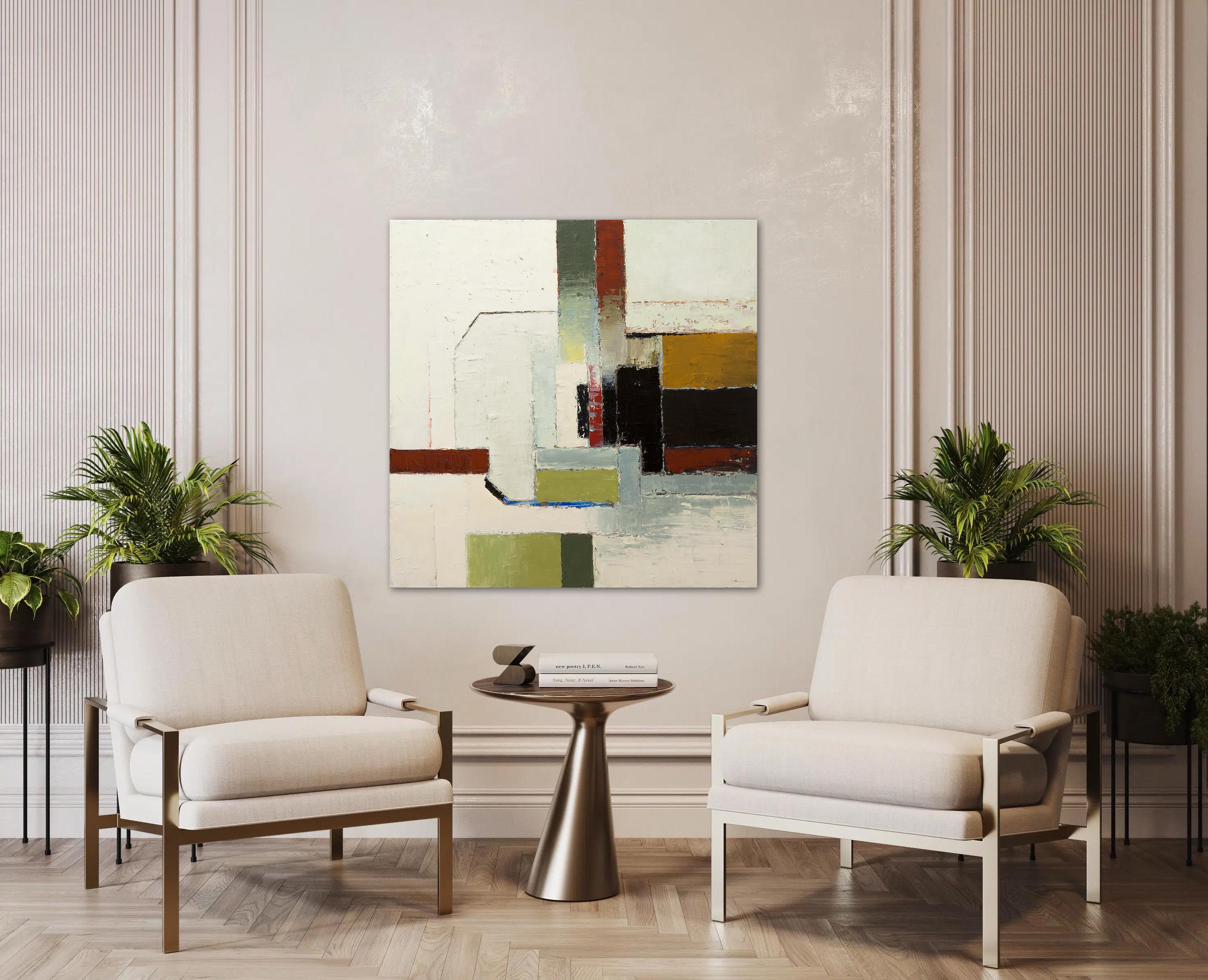 Kongo-Original moderne abstrakt-texturierte Malerei-Kunstwerk- Contemporary Art – Painting von Roman Goss