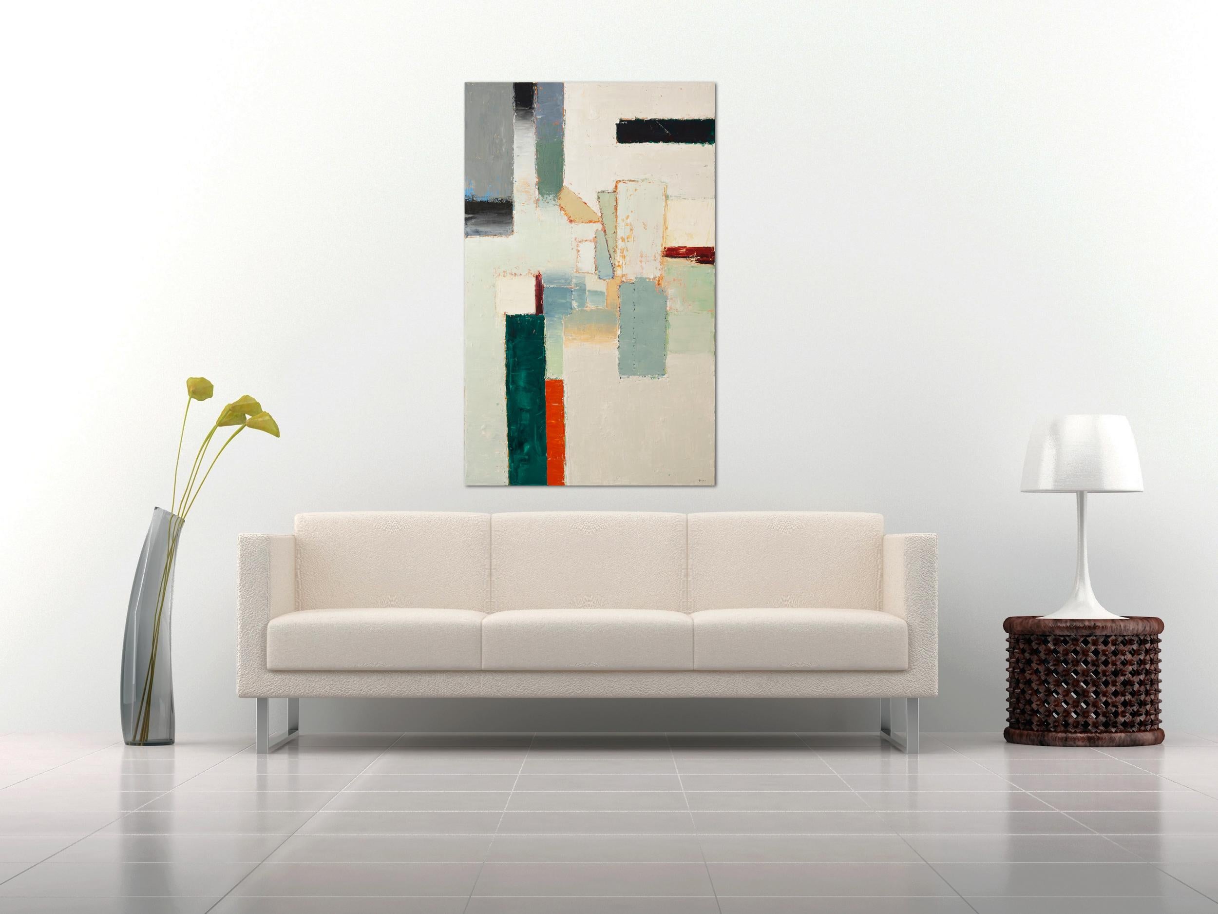 Fliegender Holländer -Originales modernes abstraktes Texturgemälde -Zeitgenössisches Kunstwerk (Geometrische Abstraktion), Art, von Roman Goss