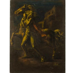 Roman Gregory Chatov (Russian, b. 1900 - d. 1987), "Lady and Horse" Oil Painting