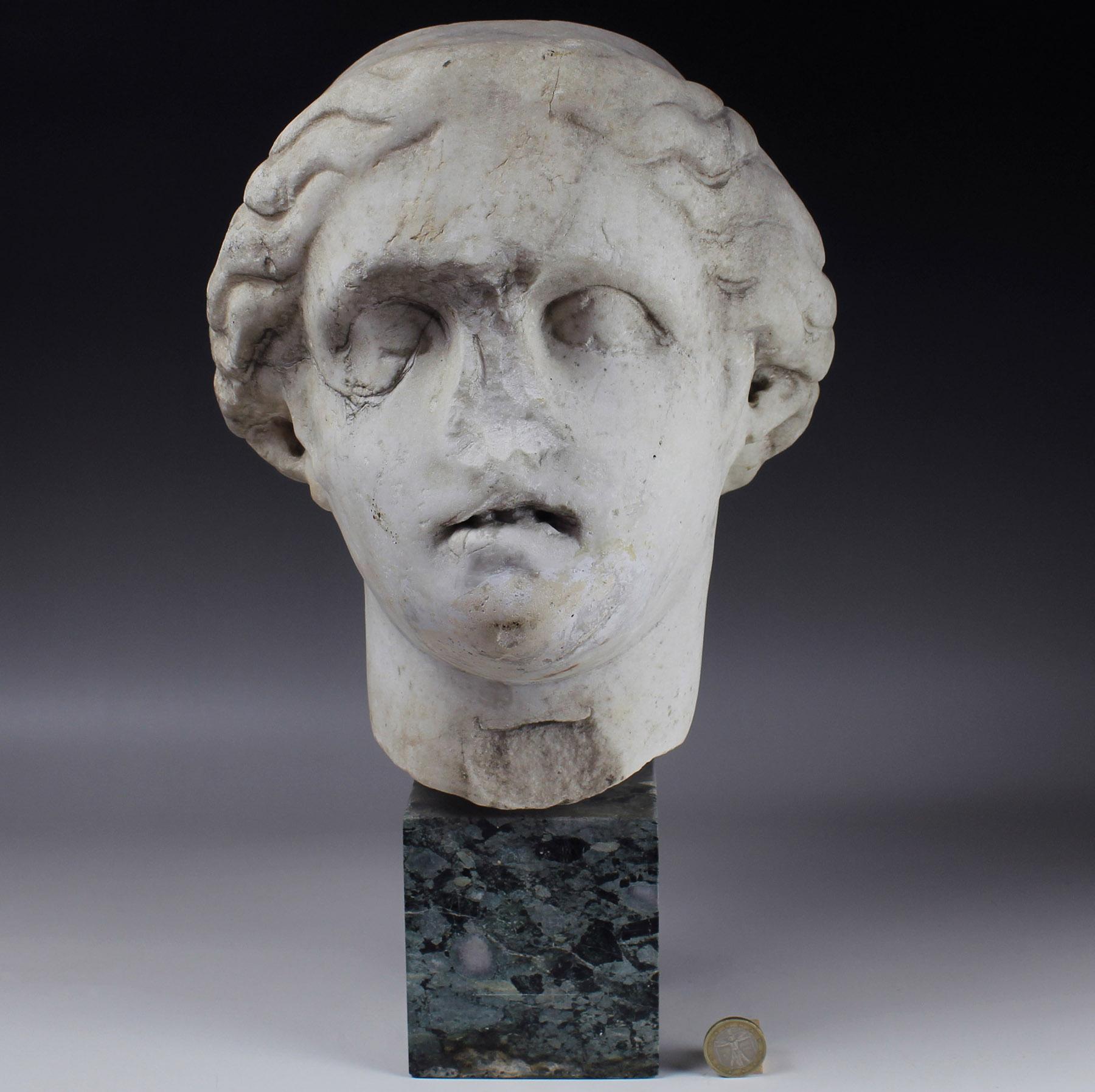 18th Century and Earlier Roman Head of a Goddess
