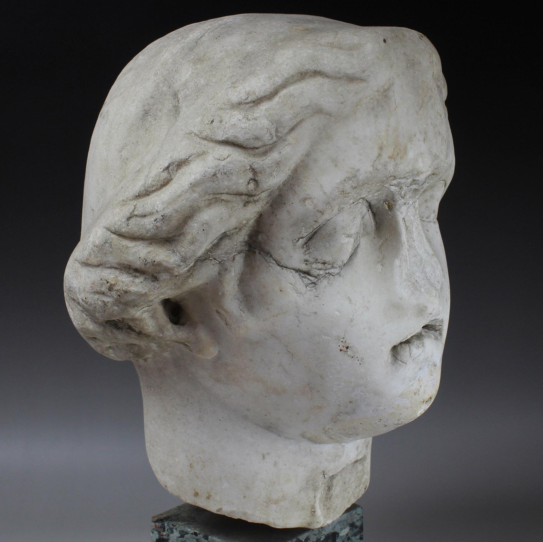 Marble Roman Head of a Goddess