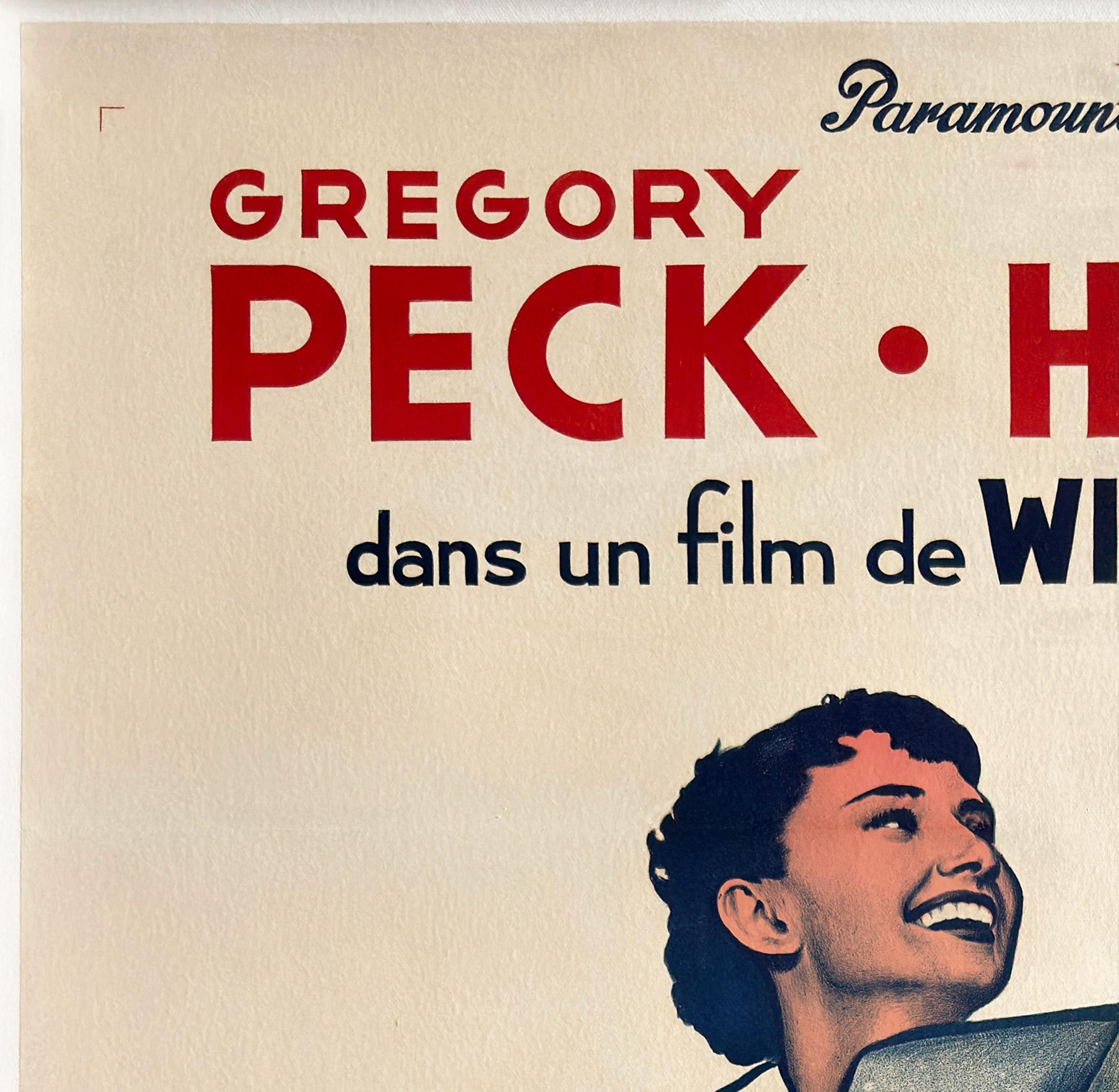 Roman Holiday 1960s French Half Grande Film Poster In Good Condition For Sale In Bath, Somerset