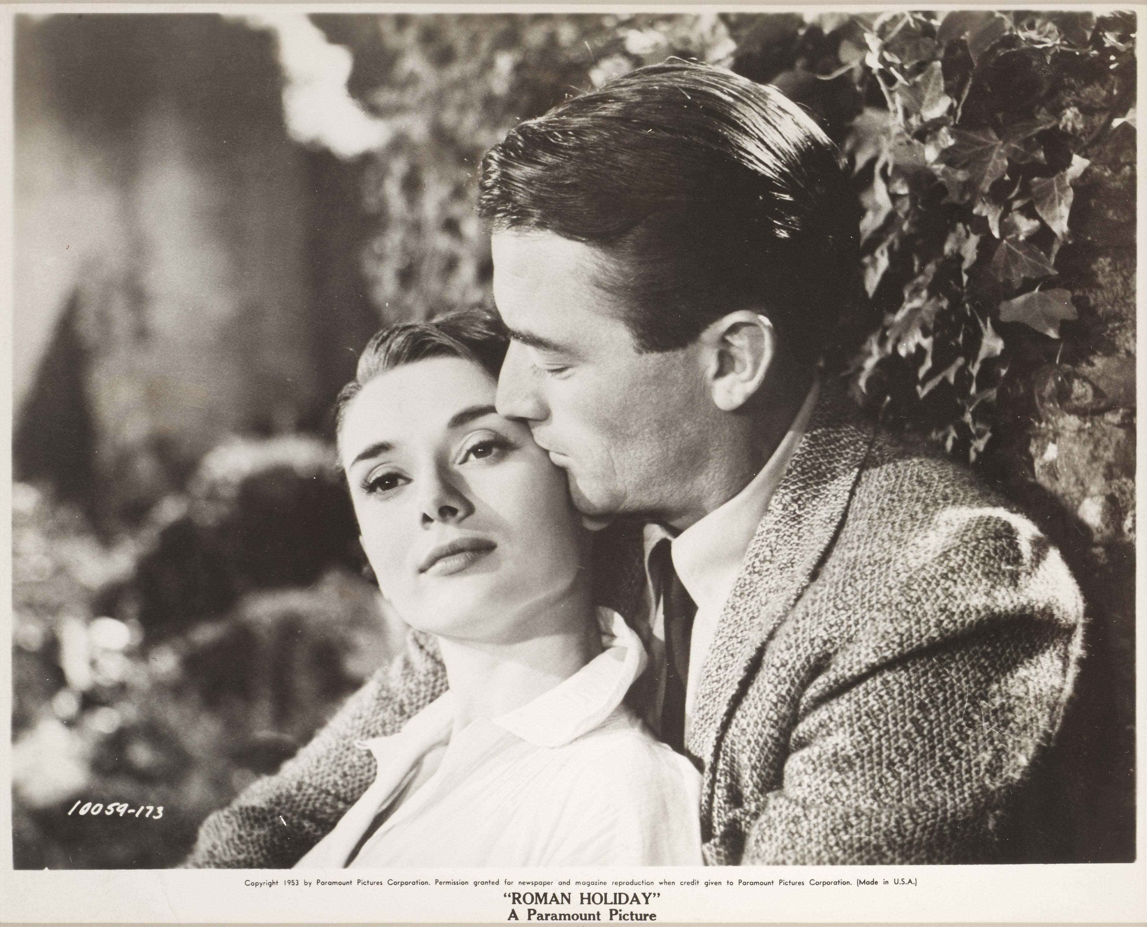 Original US production still for William Wyler's 1953 comedy romance starring Gregory Peck and Audrey Hepburn.
This still was created for 1962 re-release of the film.
The piece is conservation framed with UV plexiglass in a Tulip wood frame with
