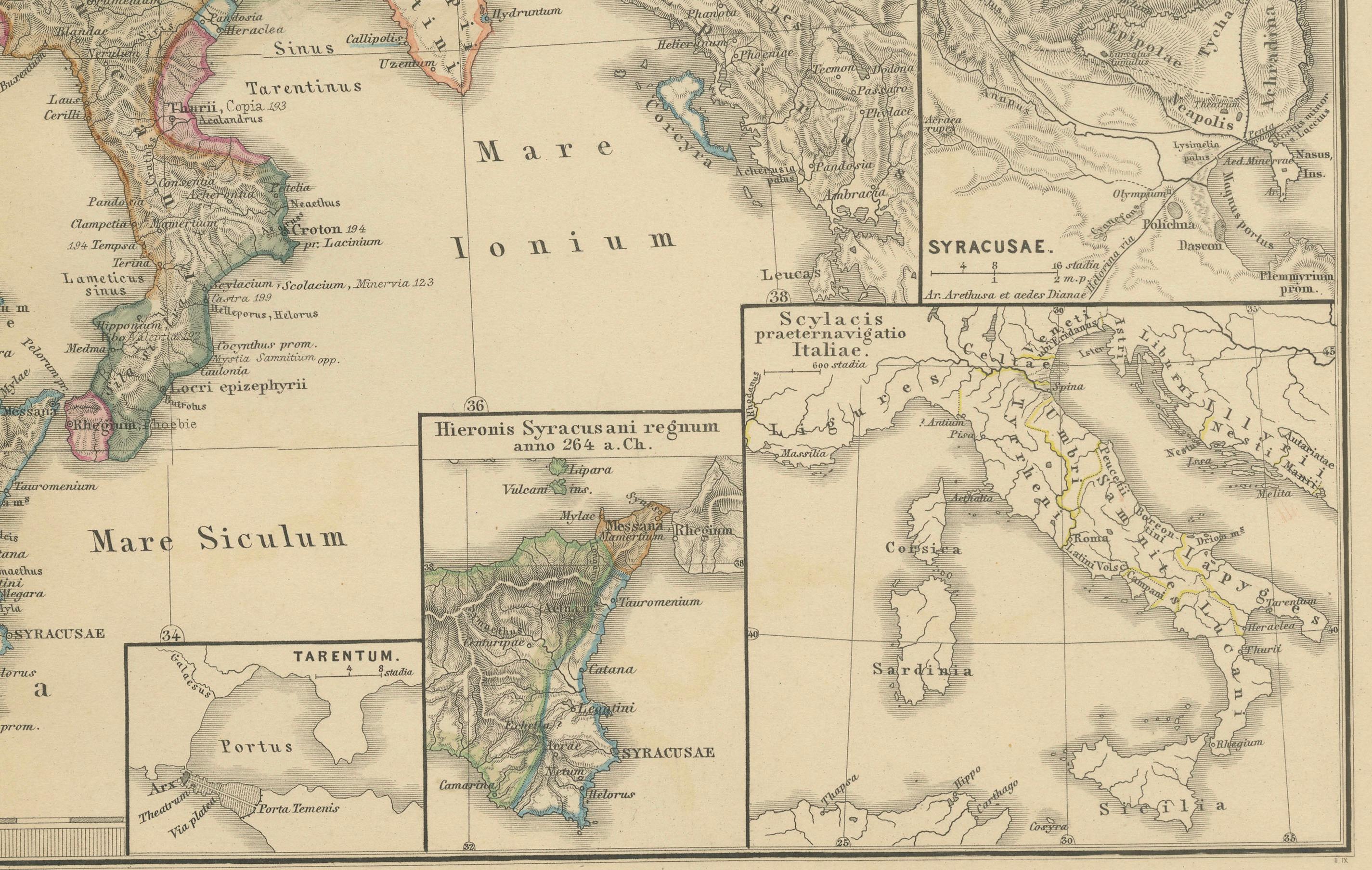 Römisches Italien und Provinzen: Eine kartographische Momentaufnahme, 1880 (Papier) im Angebot