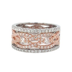 Roman + Jules Pavé White Diamond Braided Infinity Diamond Band