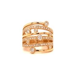 Roman + Jules Right Hand Diamond Ring Set in 14 Karat Yellow Gold