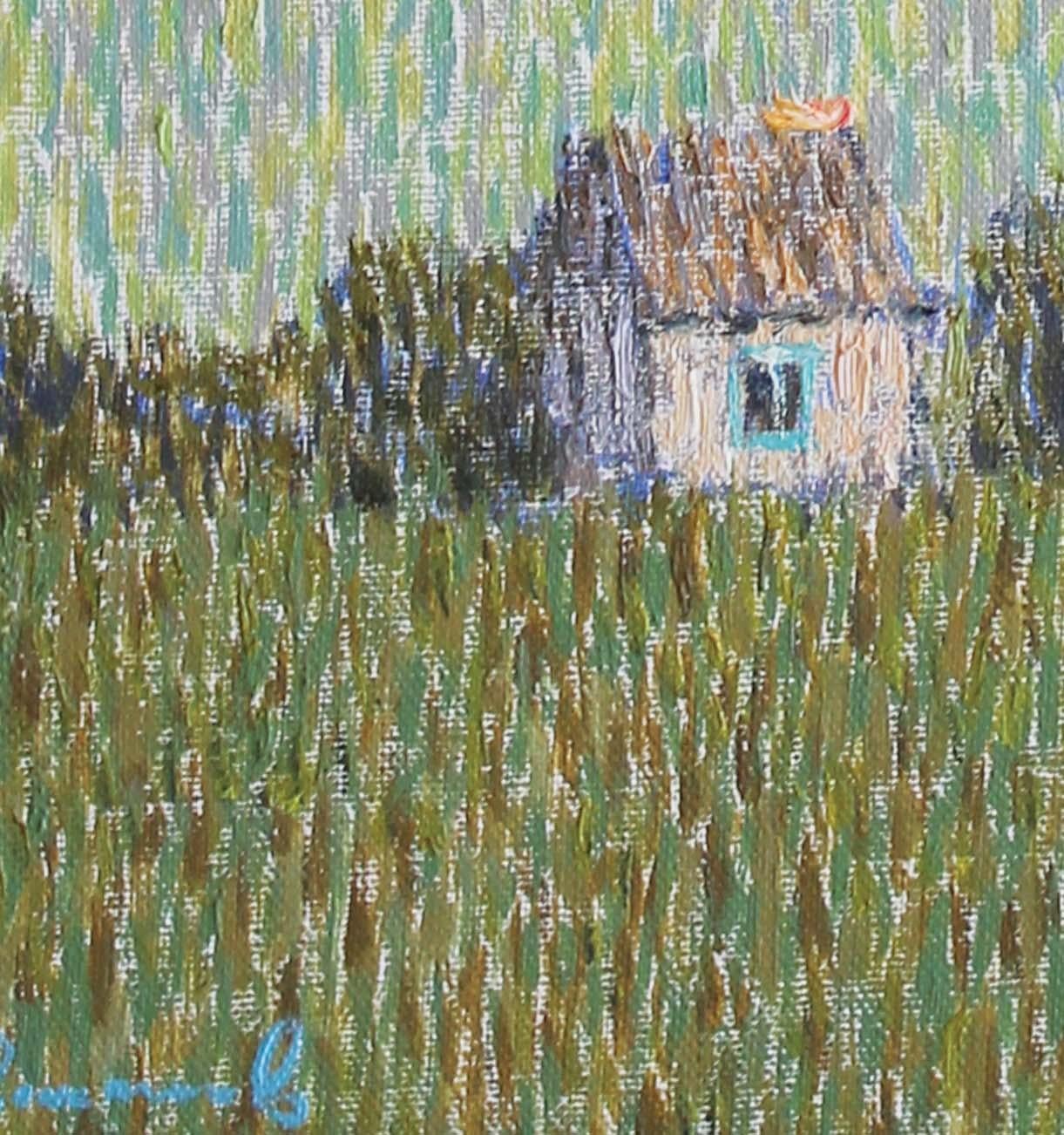 House in View - Painting by Roman Konstantinov