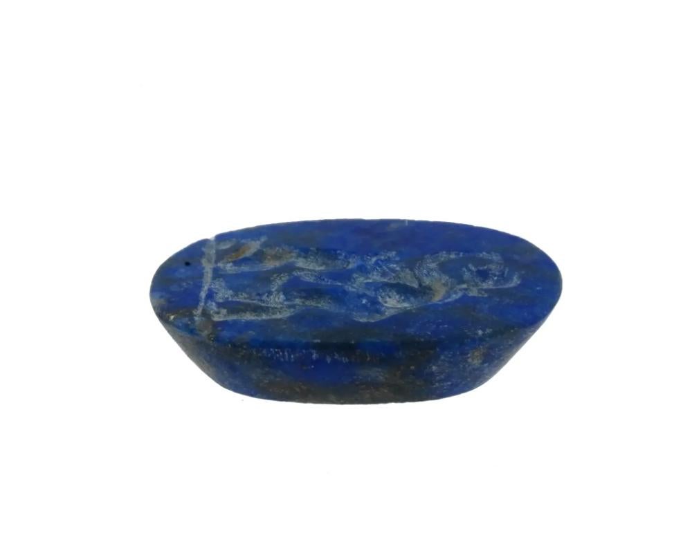 Oval Cut Roman Lapis Lazuli Intaglio Seal W Erotic Scene