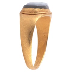 Roman Lion Gemstone in Gold Ring 3rd-4th century AD