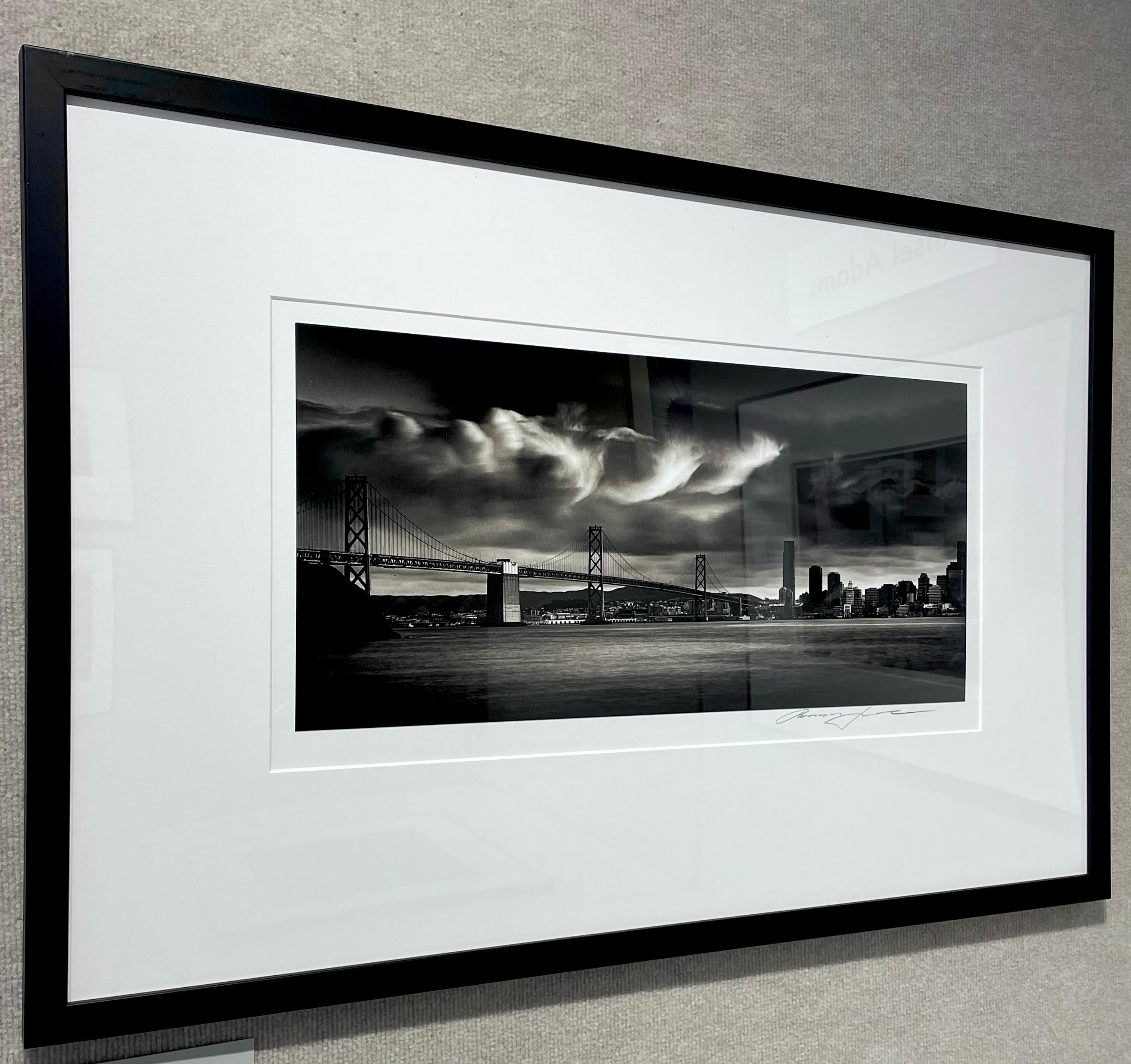 Billowing Clouds over Bay Bridge - Photograph by Roman Loranc