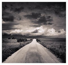 Strada aperta, strada californiana Paesaggio in seppia