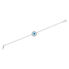 Roman Malakov Bracelet Evil Eye avec diamants ronds de 0.21 carat au total