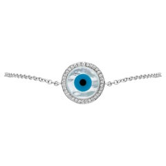 Roman Malakov Bracelet Evil Eye avec diamants ronds de 0.21 carat au total