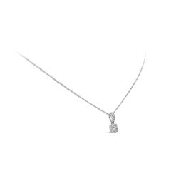 Roman Malakov 0.23 Carat Total Round Brilliant Diamond Illusion Pendant Necklace
