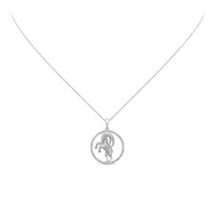 Roman Malakov 0.24 Carat Total Round Cut Diamond Aries Pendant Necklace
